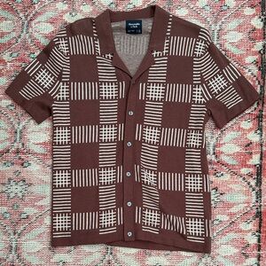 Abercrombie & Fitch Brown and Cream Cardigan